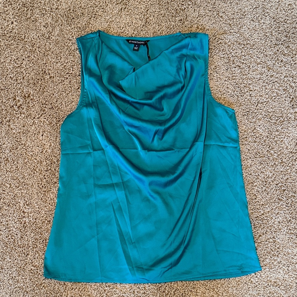 41 Hawthorn Turquoise Sleeveless Blouse